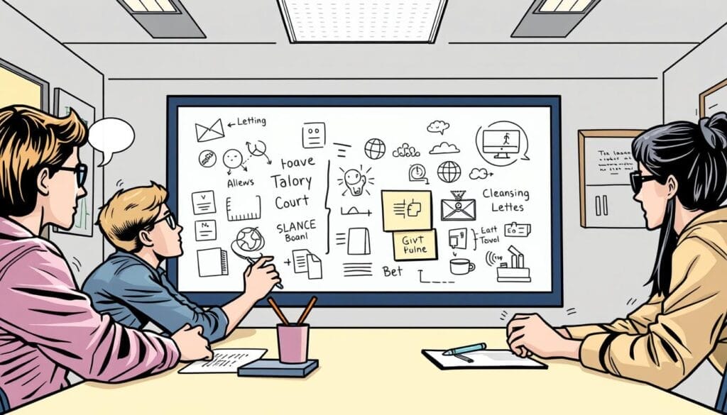 Generate an image of LearnCube's interactive online whiteboard in action.
