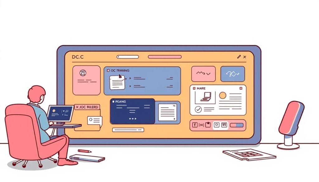Generate an image of SC Training platform interface