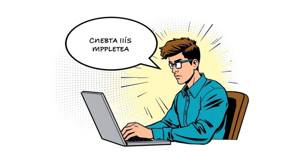Generate an image of a person using a laptop to create a mini-course with the Mini Course Generator tool.