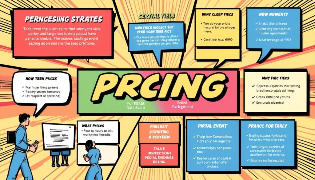 Generate an image representing diverse virtual event pricing models