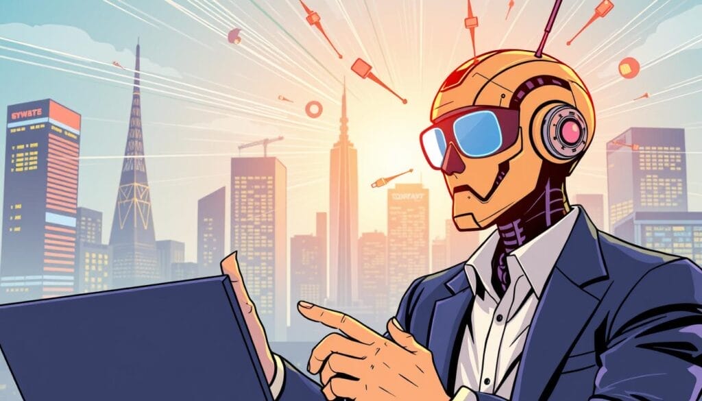 An image image of a sales and AI technology.