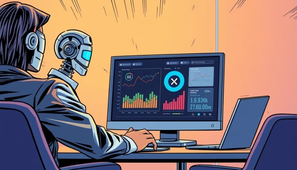 Generate an image of AI conversation intelligence tools in action during a sales call.