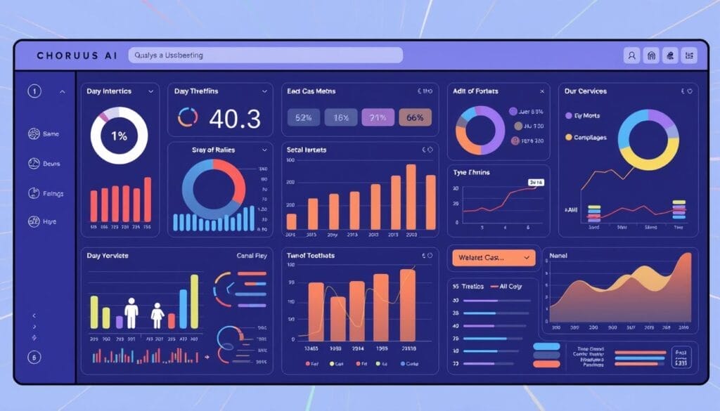 Generate an image of Chorus AI's customer interaction analysis dashboard.