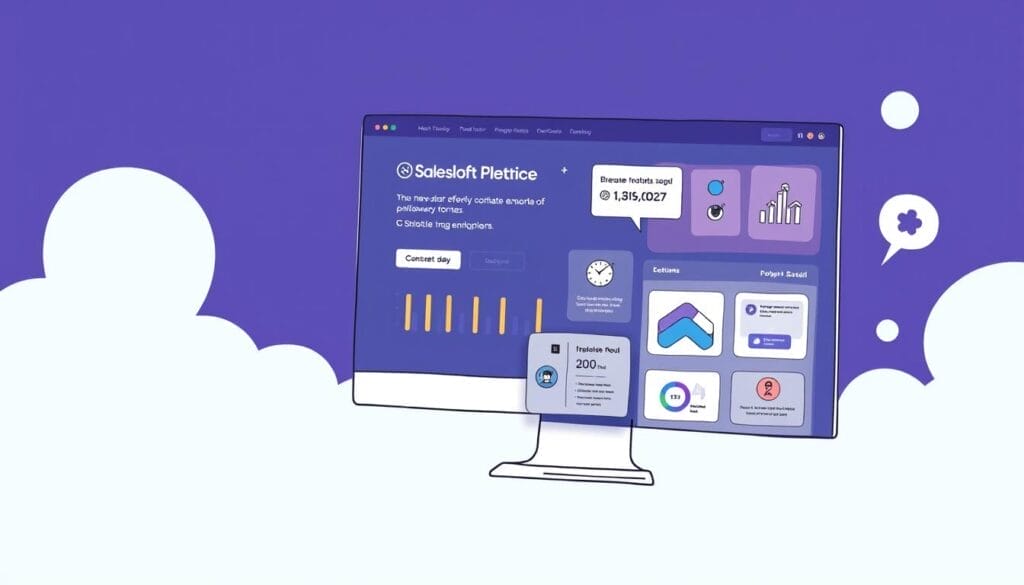 Generate an image of Salesloft's sales engagement platform interface.