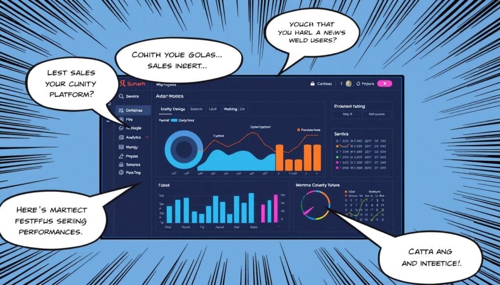 Generate an image of a sales engagement platform with performance analytics and coaching opportunities.