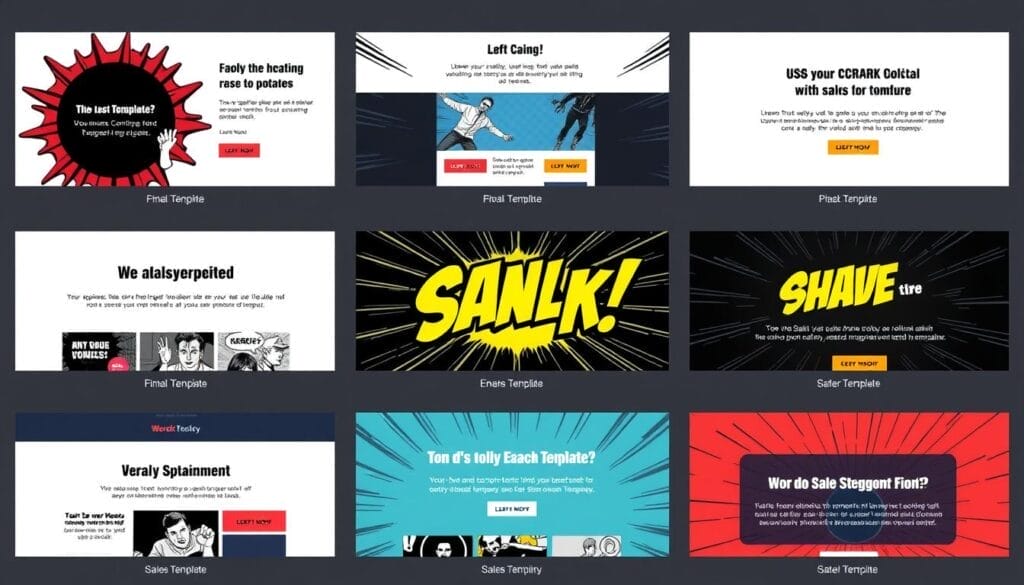 Generate an image of an email template library for sales automation.