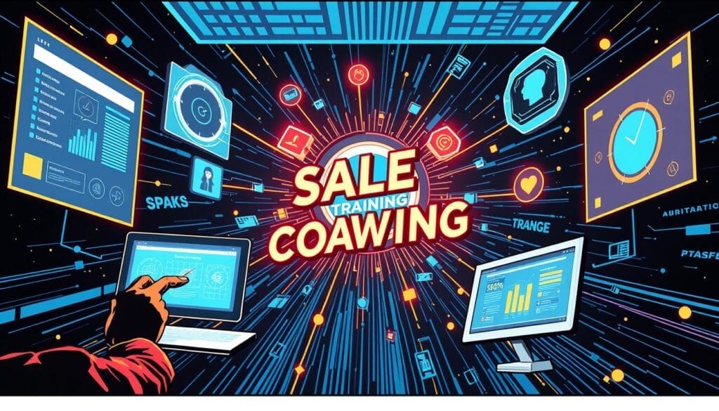 Generate an image representing AI-driven sales coaching platforms