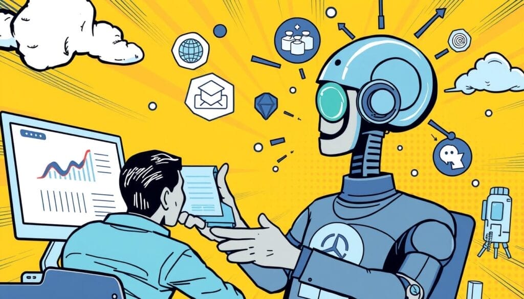 Generate an image representing AI-driven sales training