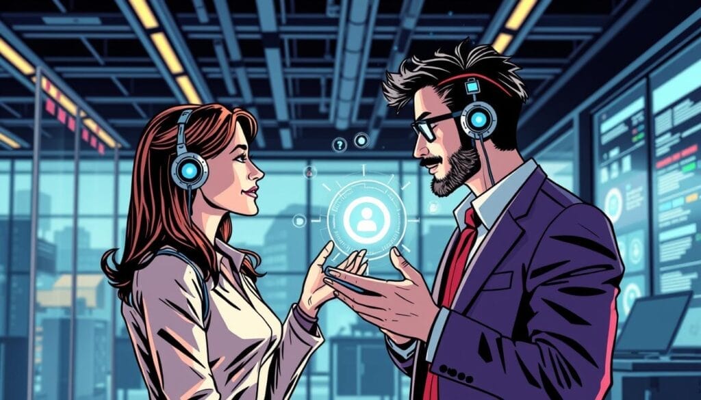 Generate an image representing AI in sales coaching