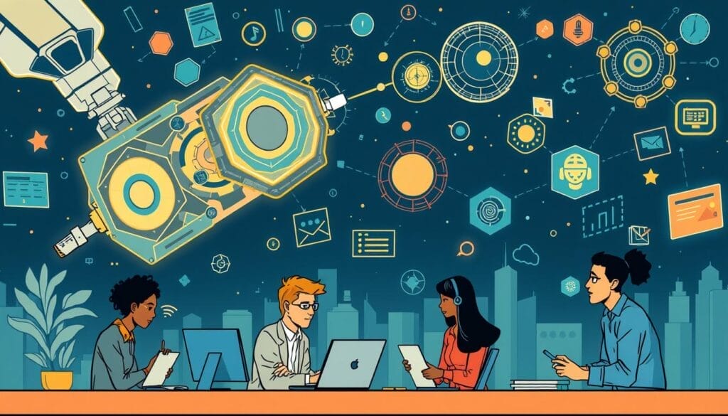 Generate an image representing AI-powered sales training