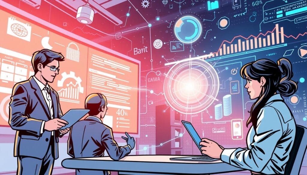Generate an image representing AI-powered sales training