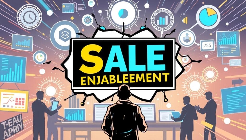 Generate an image representing AI sales enablement
