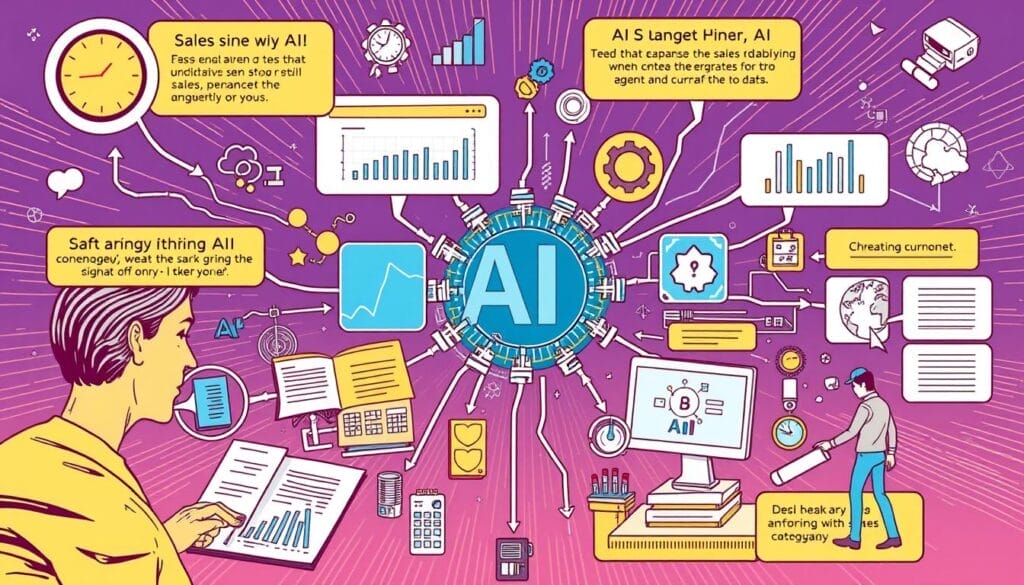 Generate an image representing AI sales enablement technologies