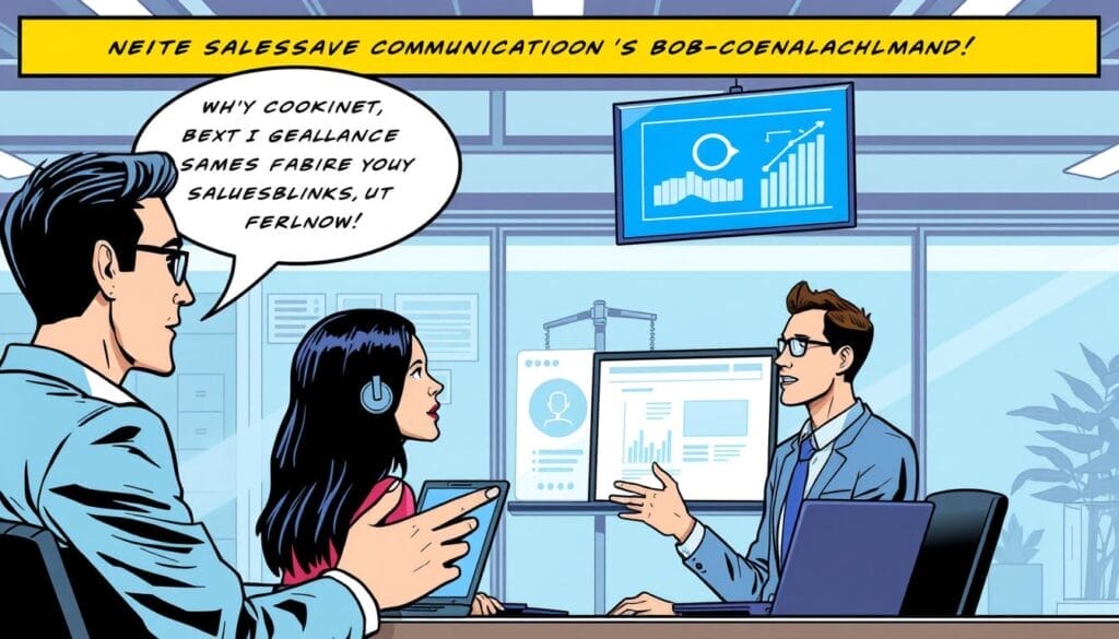 Generate an image representing SalesBlink's AI-driven sales communication features.