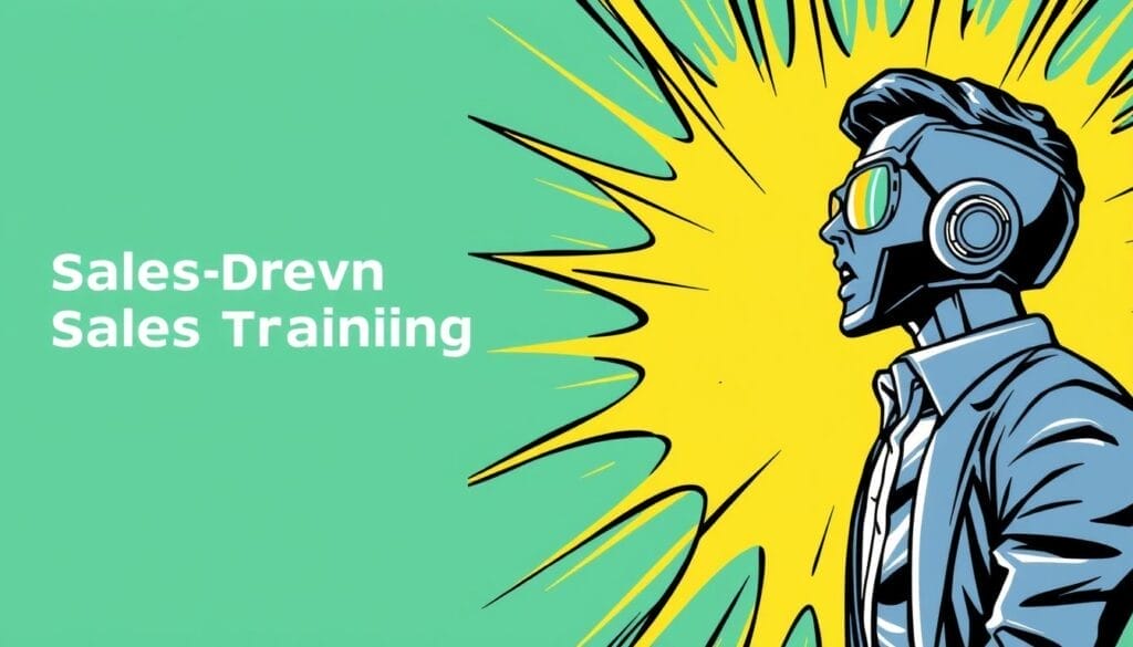 Generate an image representing advanced AI sales training for experienced professionals