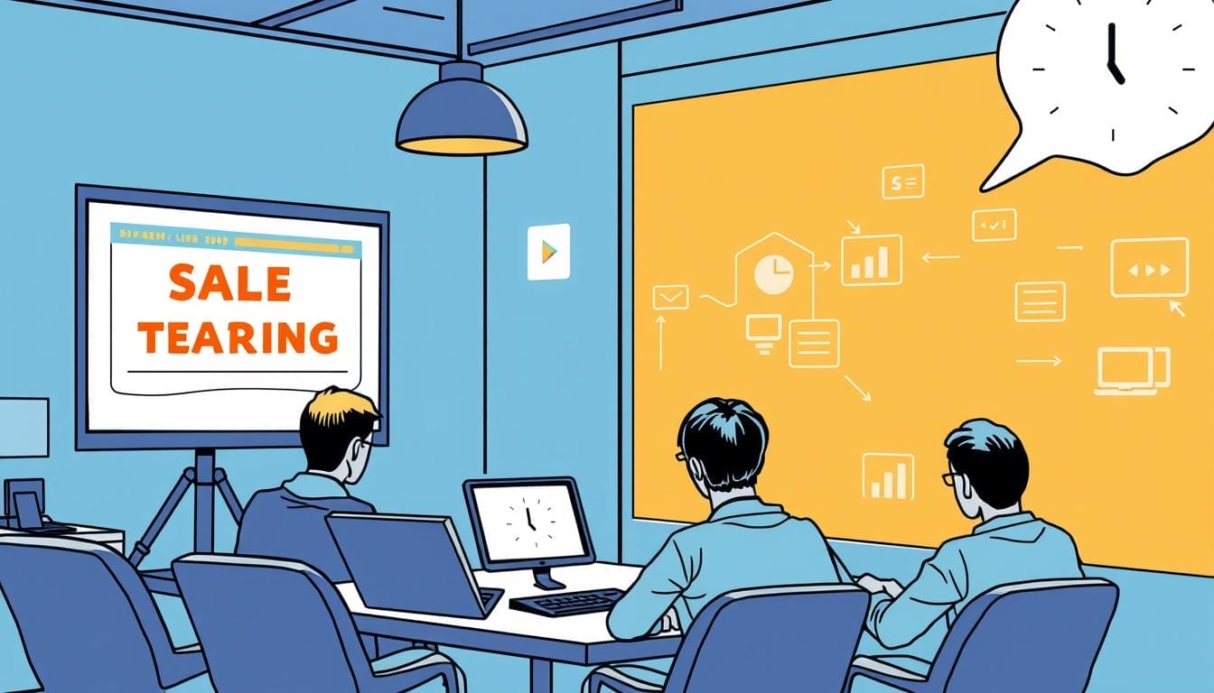 Generate an image representing automated sales training in action