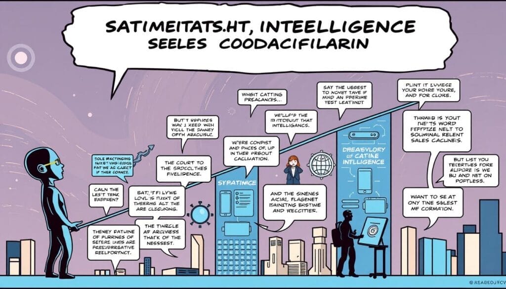 Generate an image representing the evolution of AI in sales coaching