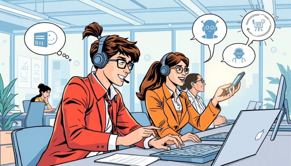Image of a sales team using AI-powered sales training tools