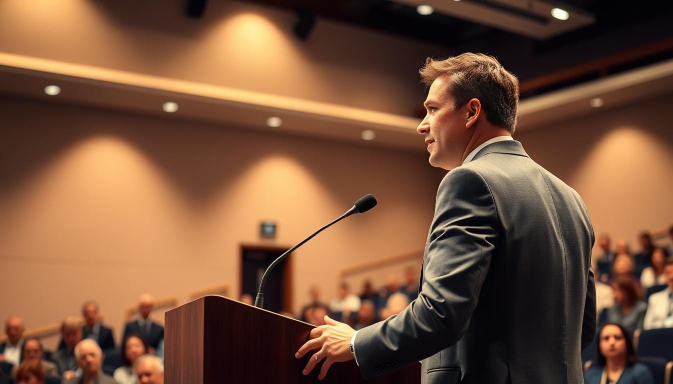 AI presentation anxiety training